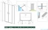 Radaway Nes Black Dwd II drzwi wnękowe 160cm W3 czarny mat/szkło przejrzyste 10037083-54-01/10041077-54-01